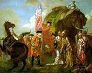 Francis Hayman, Lord Clive meeting with Mir Jafar at the Battle of Plassey in 1757